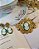 Conjunto Brinco e Broche Arabesco Verde - Imagem 2