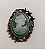 Broche Camafeu G Verde Cód 64 - Imagem 2