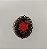 Broche Camafeu P Flor Vermelha - Imagem 2