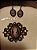 Conjunto Brinco e Broche Arabesco Roxa - Imagem 3