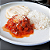 Polpetone Recheado de Queijo ao Sugo + Arroz Branco + Purê de Batata Inglesa (390g) - Imagem 1
