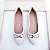 Sapatilha bico fino Off White com Enfeite - Imagem 3
