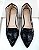 Sapatilha  bico fino Mocassim Preto croco - Imagem 3