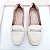 Mocassim bico quadrado Off White de Strass - Imagem 3