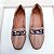 Sapatilha Mocassim bico quadrado nude com corrente - Imagem 3