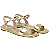 Sandália Rasteira Moleca Feminina Dourada - Imagem 1
