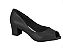 Sandalia Beira Rio Preta Salto Grosso Peep Toe - Imagem 1