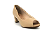 Sandalia Beira Rio Nude Salto Grosso Peep Toe - Imagem 1