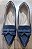 Sapatilha bico fino alongada mocassim jeans Julia - Imagem 1