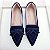 Sapatilha bico fino alongada mocassim jeans Julia - Imagem 3