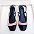 Sapatilha mule bico quadrado nude com preto Van - Imagem 3