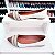 Sapatilha bico fino alongado Off White com tecido Mica - Imagem 2
