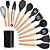 Kit Conjunto De Utensílios Silicone Com 12 Peças Cabo Madeira - Imagem 1