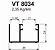 VT-8034- TRILHO BAIXO P/ 10 MM VIDRO TEMPERADO 2,35 KG BARRA 6,00 ML - Imagem 1