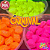 Kg da bala de coco tradicional neon carnaval com 150 balas escolha 2 cores no kg - Imagem 1