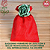 Unidade do Saquinho vermelho de Juta com 6 balas tradicionais e flor verde Dia Internacional da Mulher - Imagem 1