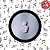 Kit com 50 balas de coco nota musical ou clave musical modelo 1 - Imagem 1
