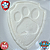 Kit com 50 unidades de balas personalizadas escudo da Patrulha Canina patinha - Imagem 1