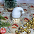 Unidade do mini pote papai noel branco 8 cm x 4 cm com 40 mini balas - Imagem 1