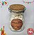 Kit com 10 potinhos de vidro com tampa rolha de 110 ml 50 mini balas de coco tradicionais sem recheio com tag adesivada 3,5 cm personalizada - Imagem 1