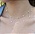 Choker Em Prata 925 Com Pingentes Mini Folhas 35cm Extensor 5cm - Coleção Brisa - Imagem 1