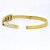 Bracelete Com 5 Zirconias Carre 5mm Dourado - Imagem 3