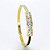Bracelete Com 5 Zirconias Carre 5mm Dourado - Imagem 2