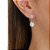 Brinco Em Aço 316l Penduricalho Base Oval E Zircônia Redonda 23mm - Imagem 2