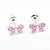 Brinco Em Prata 950 Baby Borboleta Rosa 7mm - Imagem 1