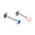 Kit Piercing Labret em Aço Inoxidável com 5 Unidades Colors Variadas - Imagem 1