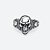 Anel em Prata 925 Caveiras e Detalhes Dark - Imagem 1