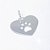 Pingente Prata Coração  Patinha Vazada - Imagem 1