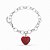 Pulseira Em Aço 316l Elo Português Alongado Pedra Goldstone E Howlita Coração 20mm 9mmx20cm - Imagem 5