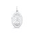 Pingente em Prata 925 Pingente Sagrado Coração de Jesus  Oval 25 x 16mm Dupla face - Imagem 1