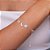 Pulseira em Prata 925 com pingentes Coroa Com Zircônia salto e coração - Imagem 2