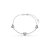 Pulseira em Prata 925 Com 3 Corações cravejado com Zircônias - Imagem 1