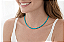 Colar Com Pedra Natural Howlita Turqueza 45cm - Imagem 2
