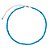 Colar Chocker Pedra Natural Jade Azul Celeste 2x4mm Com 45cm - Imagem 1