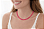 Colar Chocker Pedra Natural Jade Pink 2x4mm Com 45cm - Imagem 2