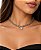 Chocker Bolinhas em Aço Inox 6mm Fio Rígido 45cm Com Pedra ZIrcônia 12mm AAAAA - Imagem 2
