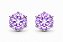 Brinco Pedra Zircônia Firework Lilas 7AAAA Lapidação Especial - Imagem 4