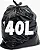 Saco Lixo Preto 40L Multipop - Imagem 1