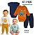kit 3 pçs Roupa Bebê Body e Mijão menino menina 100% algodão RN ao GG - Imagem 11