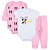 kit 3 pçs Roupa Bebê Body e Mijão menino menina 100% algodão RN ao GG - Imagem 9