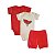 kit 3 pçs Roupa Bebê Body e Short menino menina algodão RN ao GG - Imagem 18