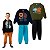 Kit 2 Conjuntos Moletom Juvenil Masculino Blusa Calça Flanelado Agasalho Menino Capuz Ziper Punho 04-16 - Imagem 1