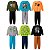 Kit 2 Conjuntos Moletom Juvenil Masculino Blusa Calça Flanelado Agasalho Menino Capuz Ziper Punho 04-16 - Imagem 6