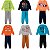 Kit 2 Conjuntos Moletom Juvenil Masculino Blusa Calça Flanelado Agasalho Menino Capuz Ziper Punho 04-16 - Imagem 5
