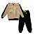 Kit2 Conjuntos Moletom Infantil Masculino - Blusa Calça Flanelado com Capuz Ziper Punhos - Imagem 4