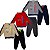Kit2 Conjuntos Moletom Infantil Masculino - Blusa Calça Flanelado com Capuz Ziper Punhos - Imagem 7